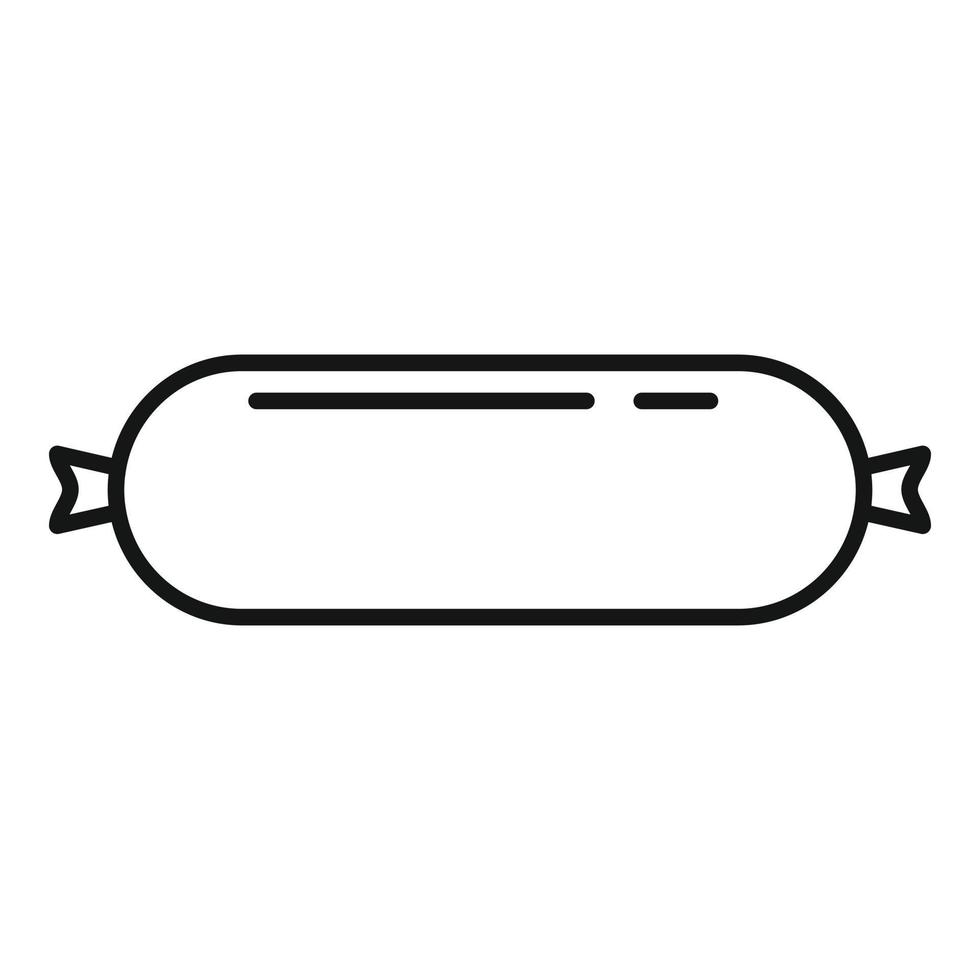 Fresh sausage icon, outline style vector