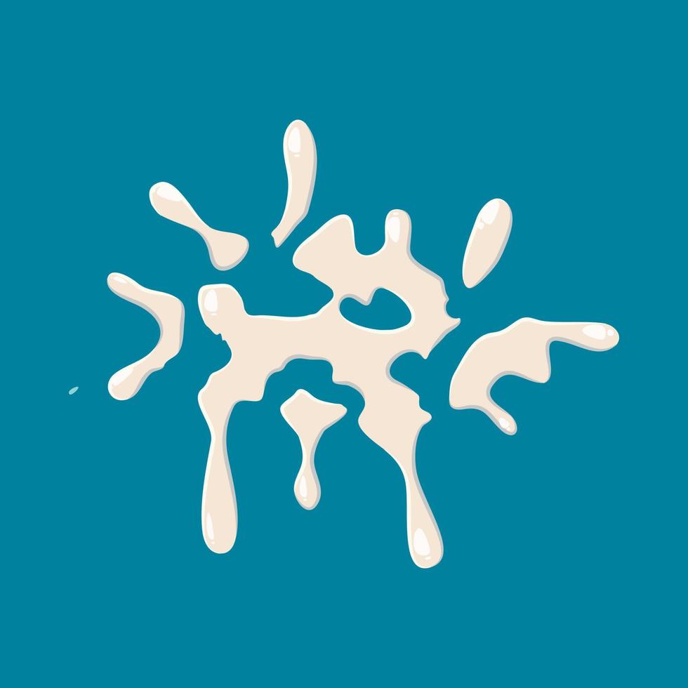 Drop of milk icon vector