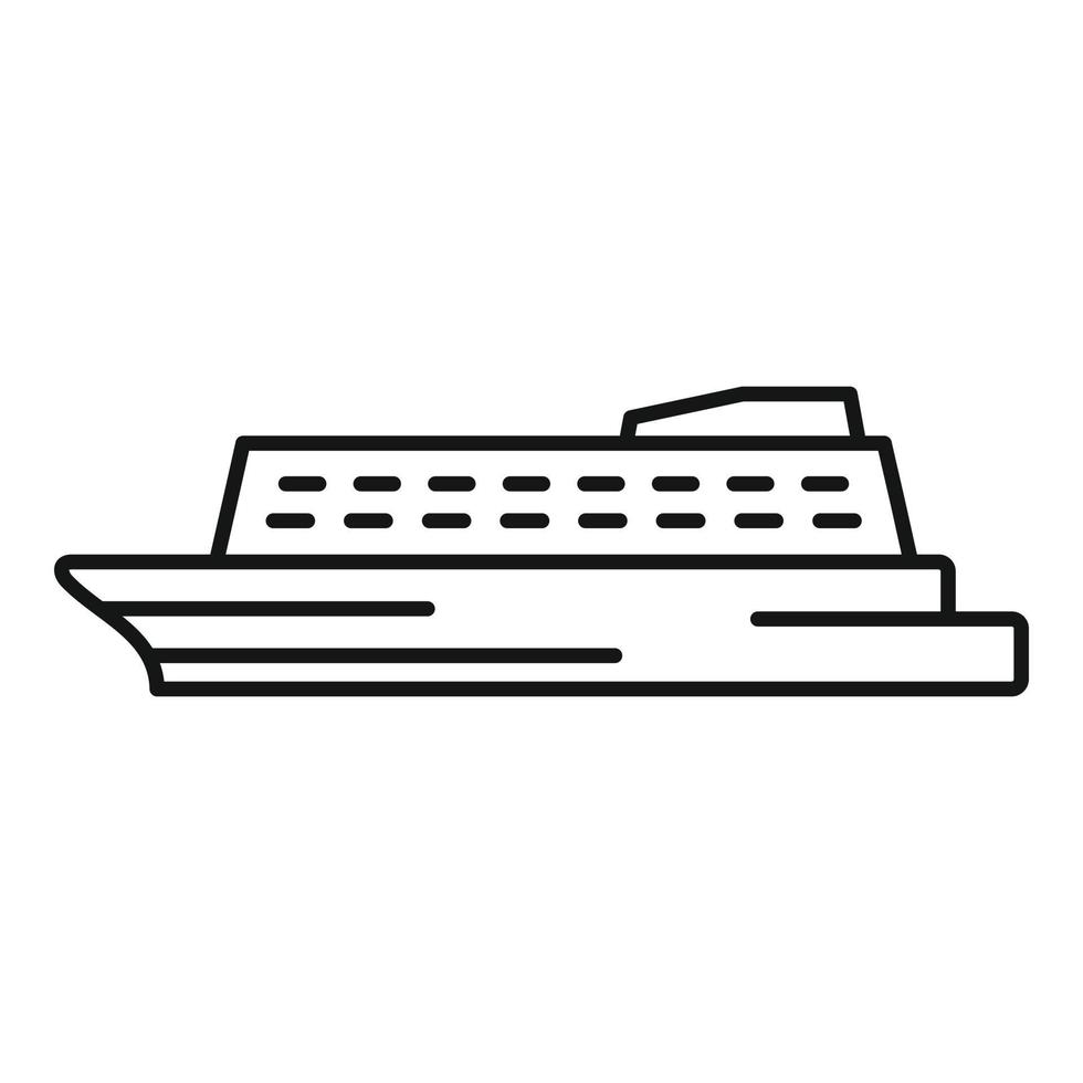 Water cruise icon, outline style vector