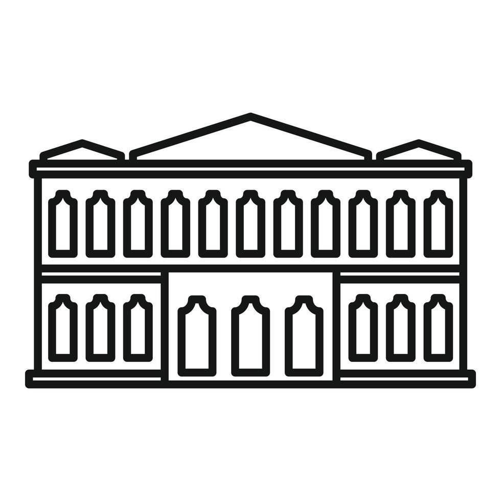 Ballet theater icon, outline style vector