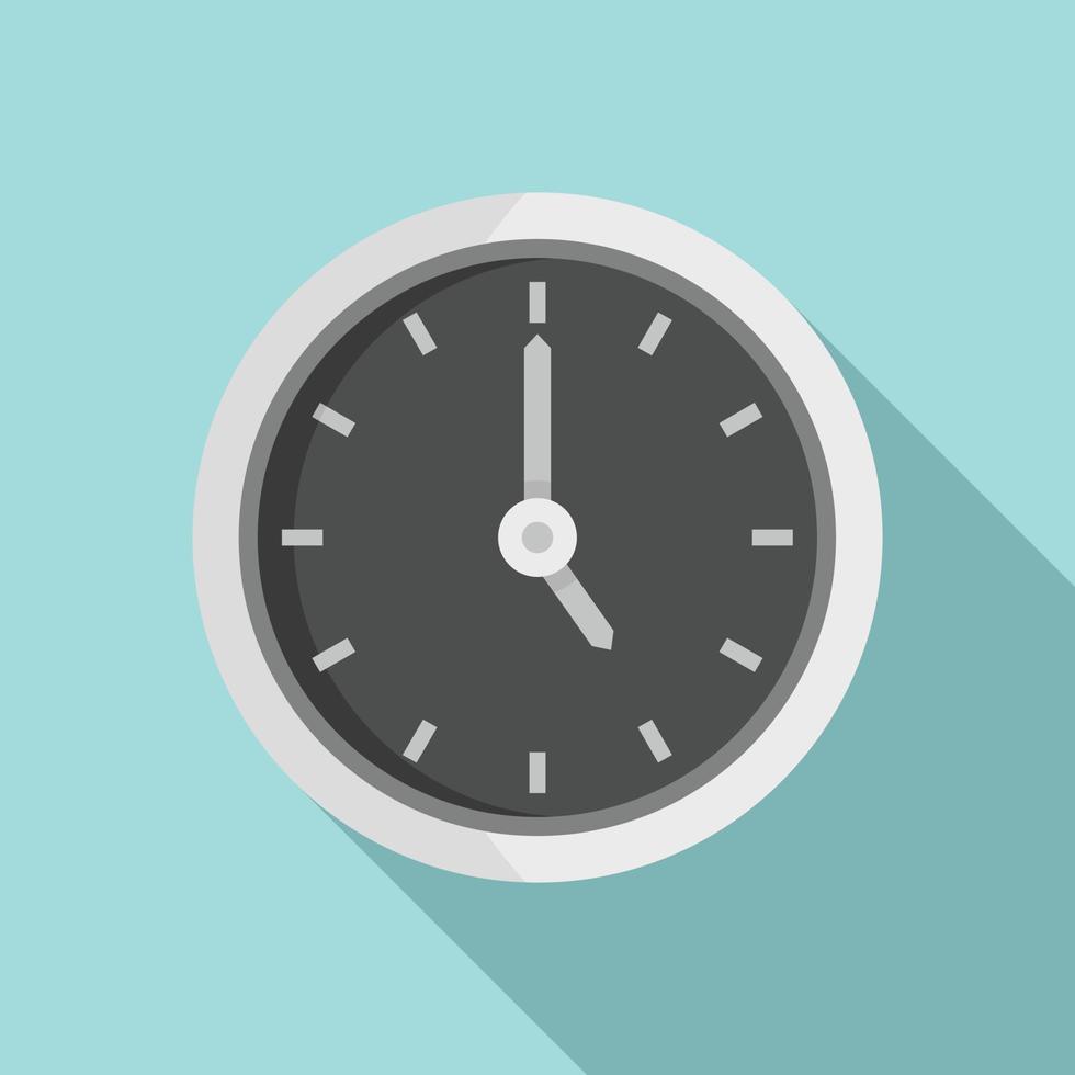 icono de reparación de reloj de pared de oficina, estilo plano vector