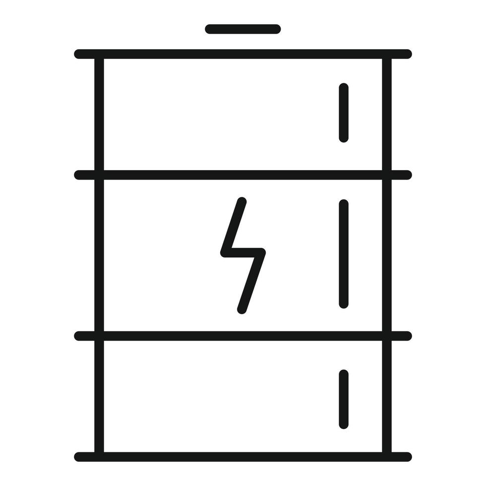 Eco barrel energy icon, outline style vector