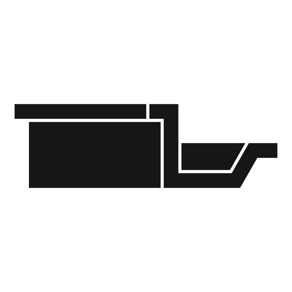 Steel gutter icon, simple style vector