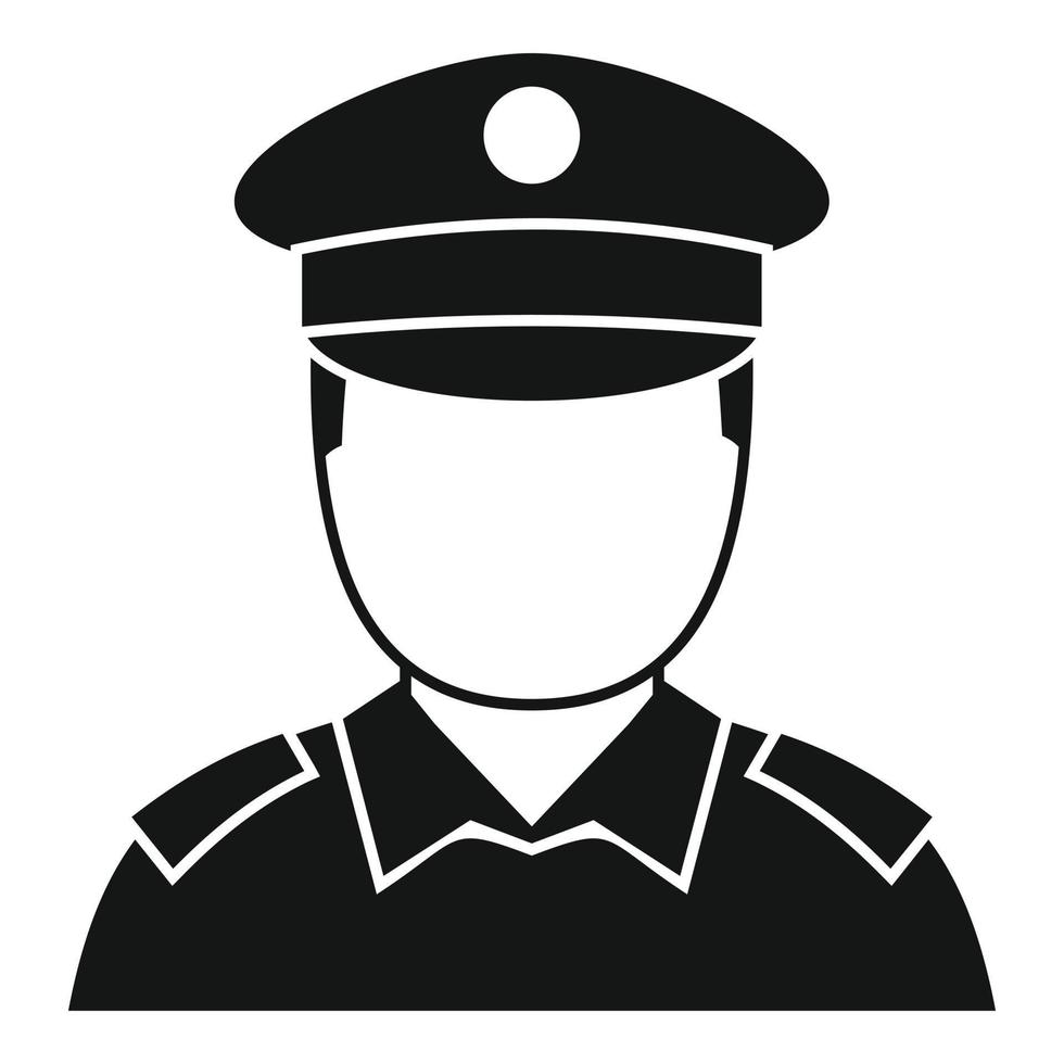 Policeman cop icon, simple style vector