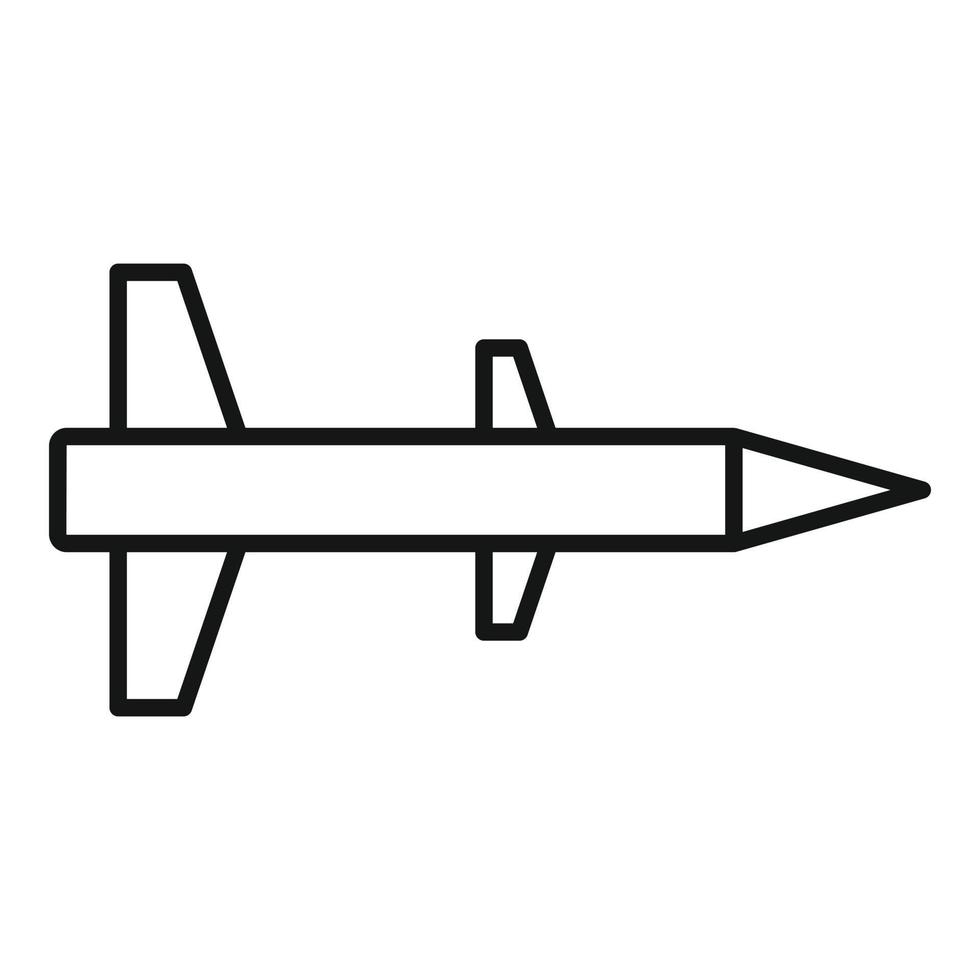 Missile ballistic icon, outline style vector