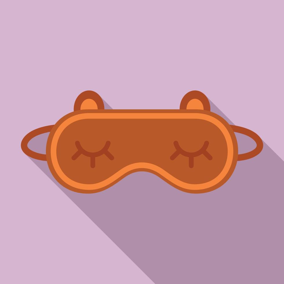 Spa sleeping mask icon, flat style vector