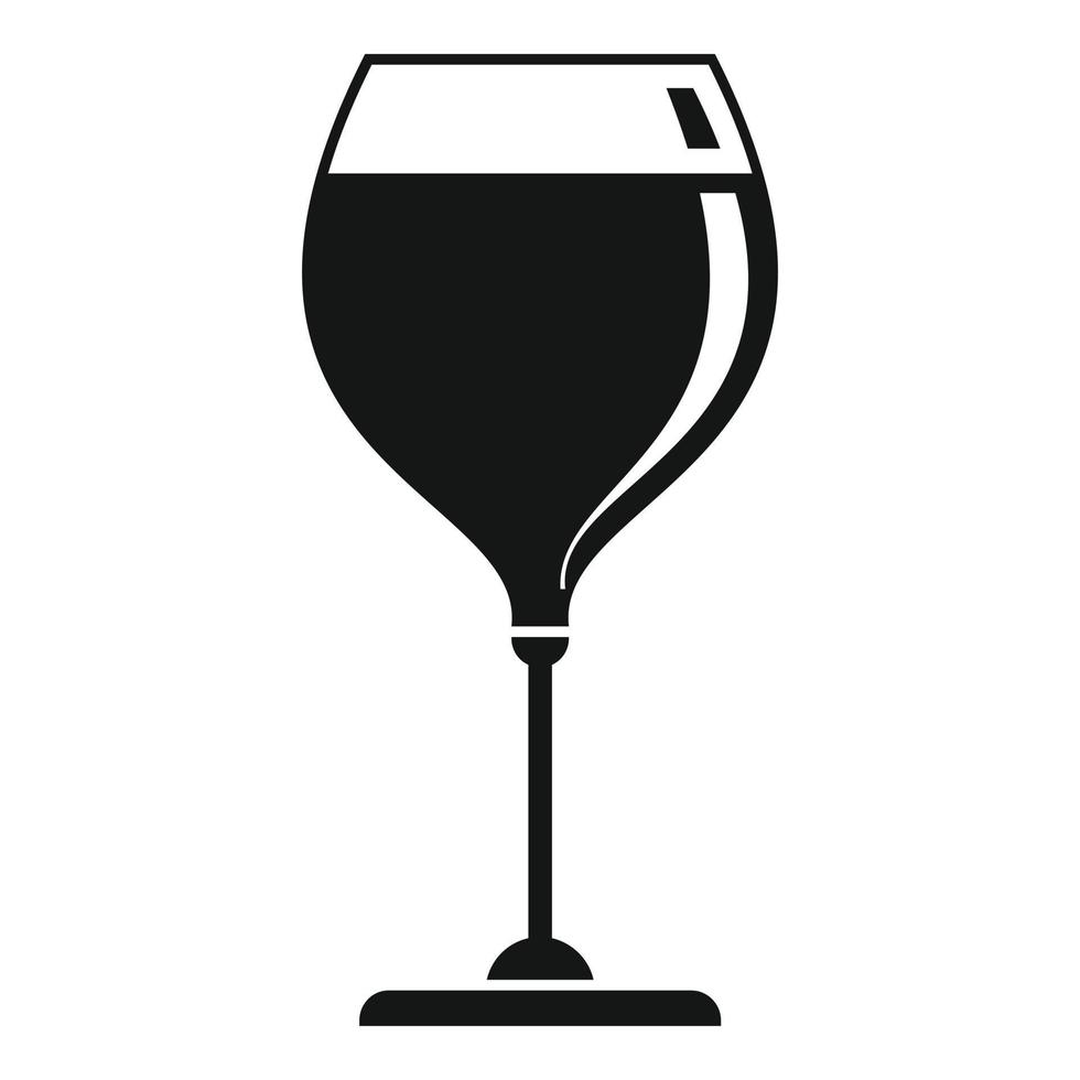 Brandy wineglass icon, simple style vector