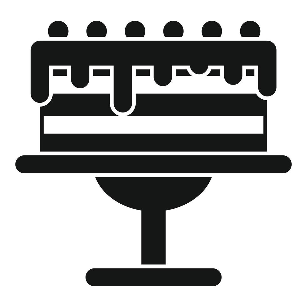 Homemade cake icon, simple style vector