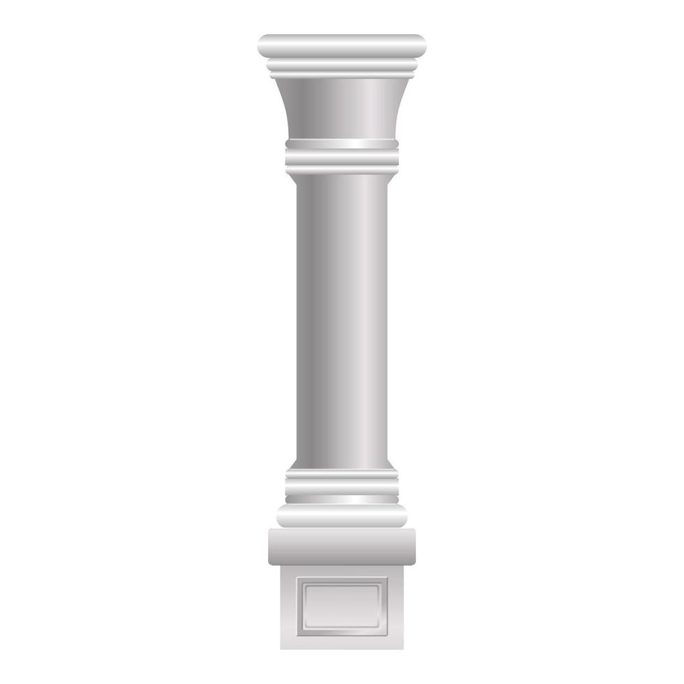 Ancient column icon, cartoon style vector