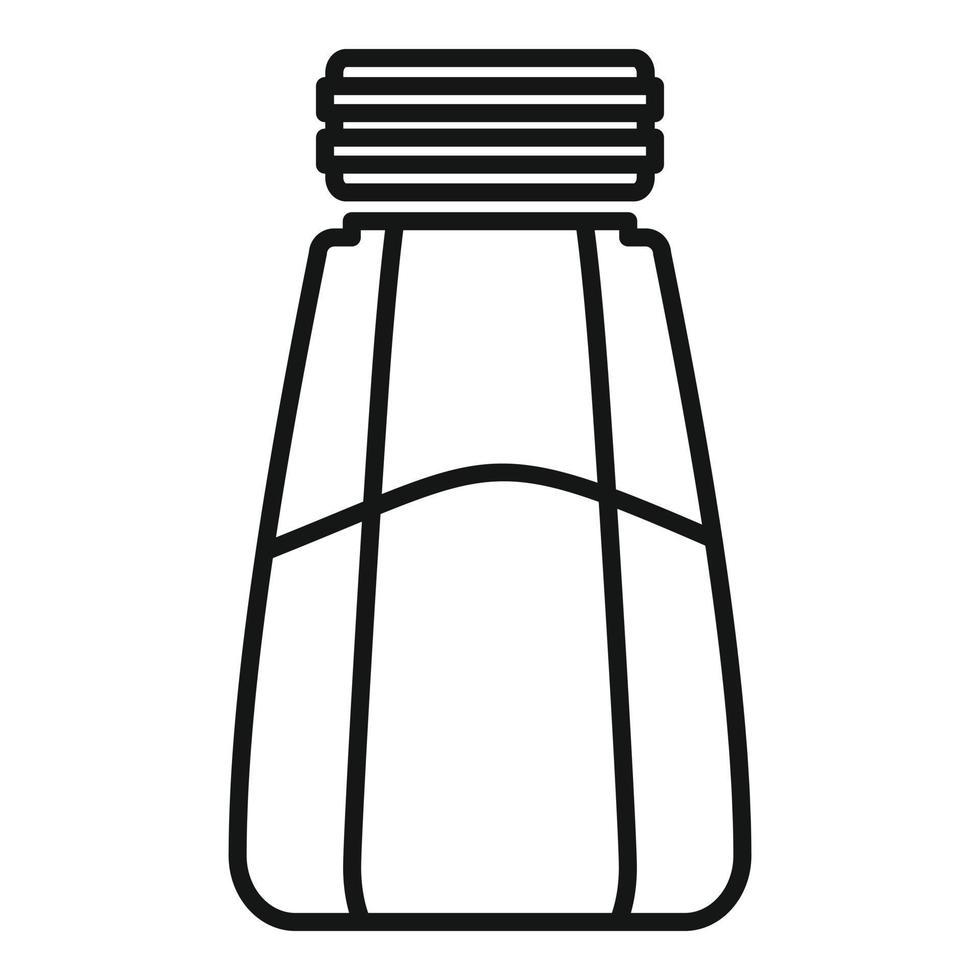 Salt pot icon, outline style vector