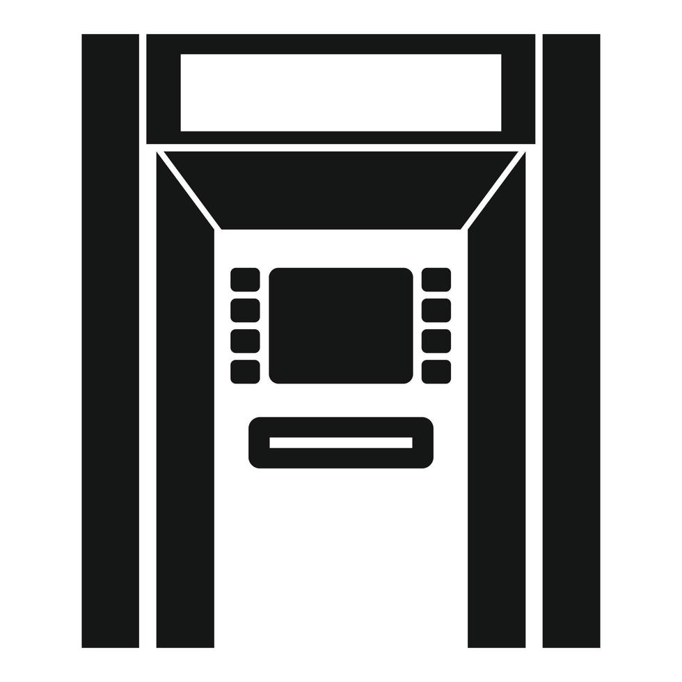 Atm payment icon, simple style vector