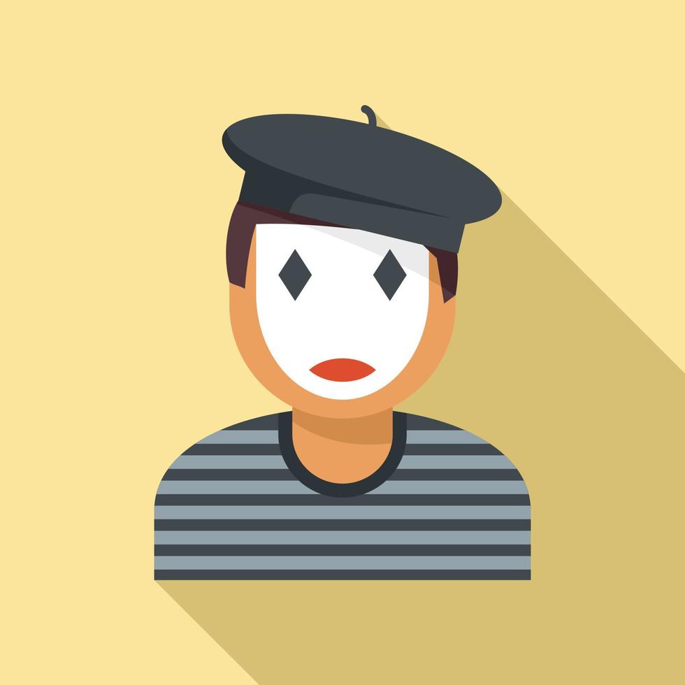 French artist icon, flat style vector