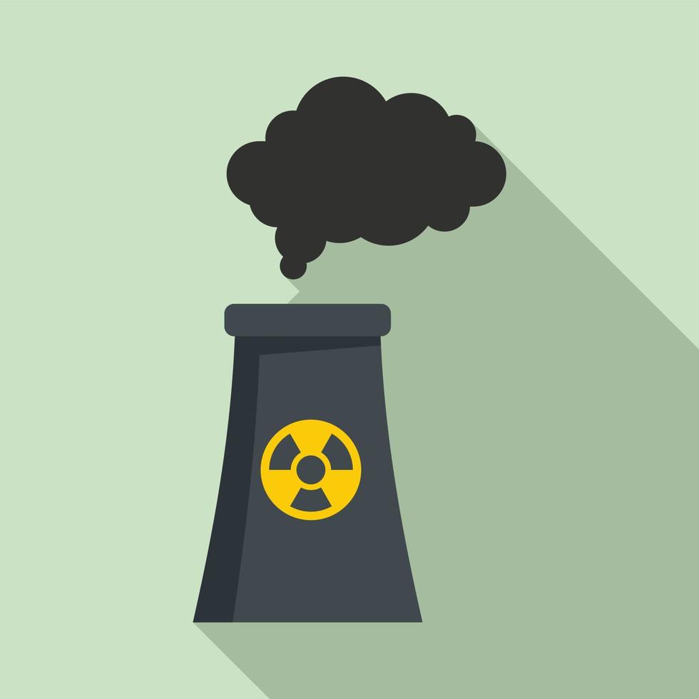 Radiation smoking plant icon, flat style vector