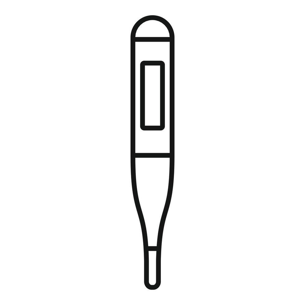 Personal electric thermometer icon, outline style vector