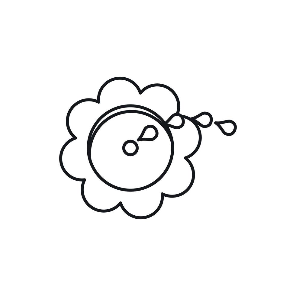 icono de spinkler de flores, estilo de contorno vector