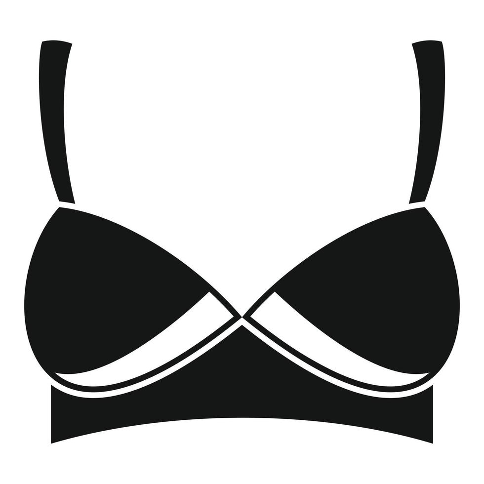 Girl bra icon, simple style vector