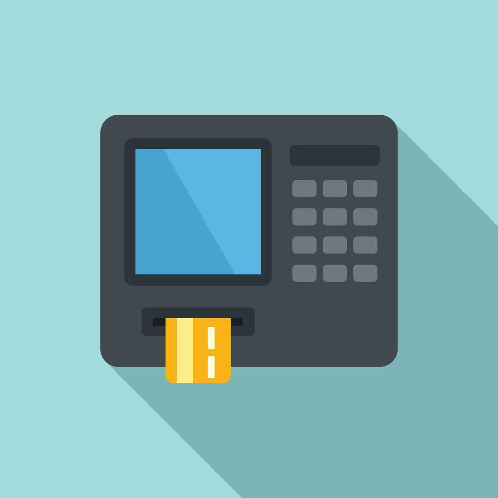 Atm icon, flat style vector