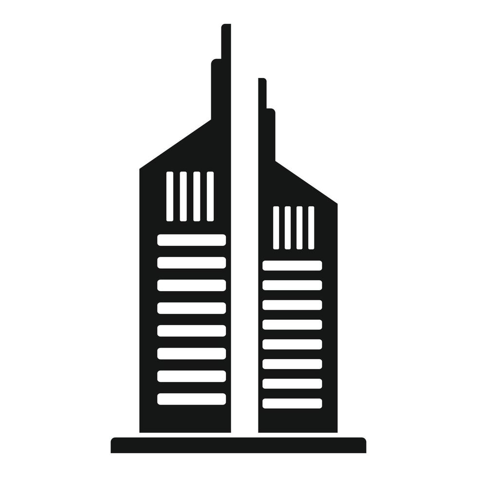 Famous Dubai building icon, simple style vector