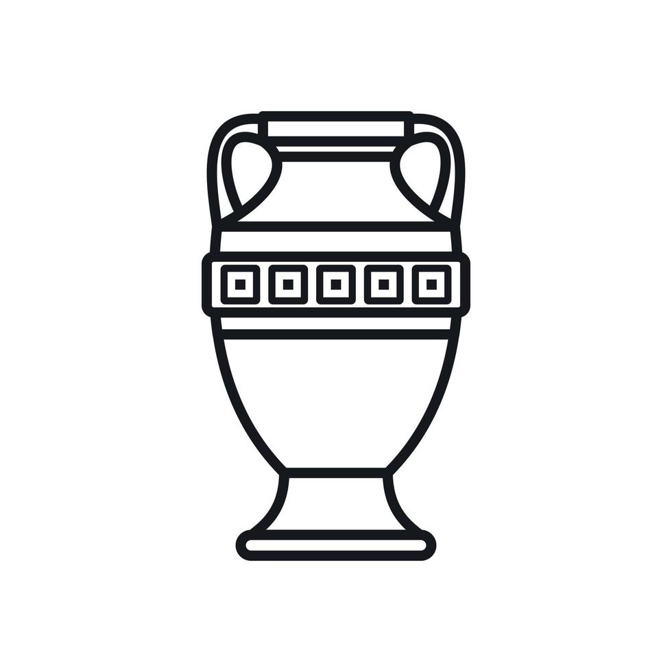 Ancient vase icon, outline style vector