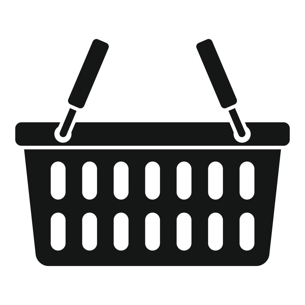 Commerce shop basket icon, simple style vector