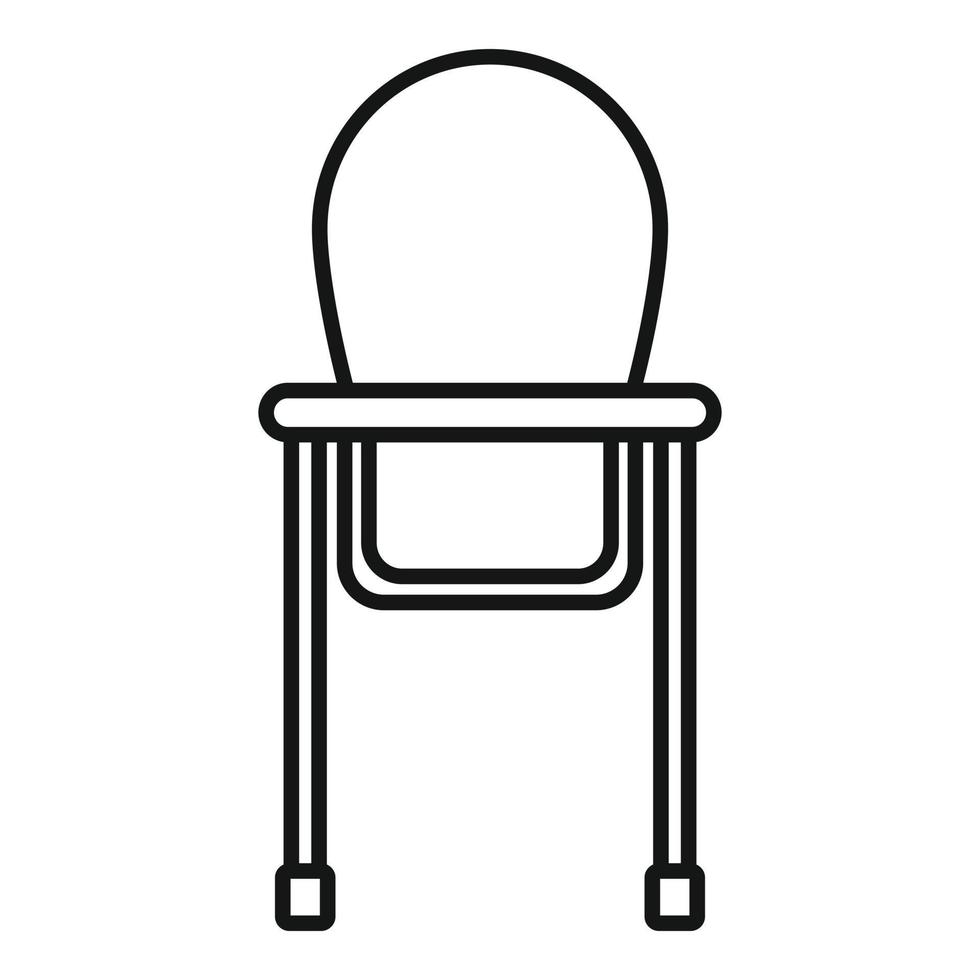 Feeding chair icon, outline style vector