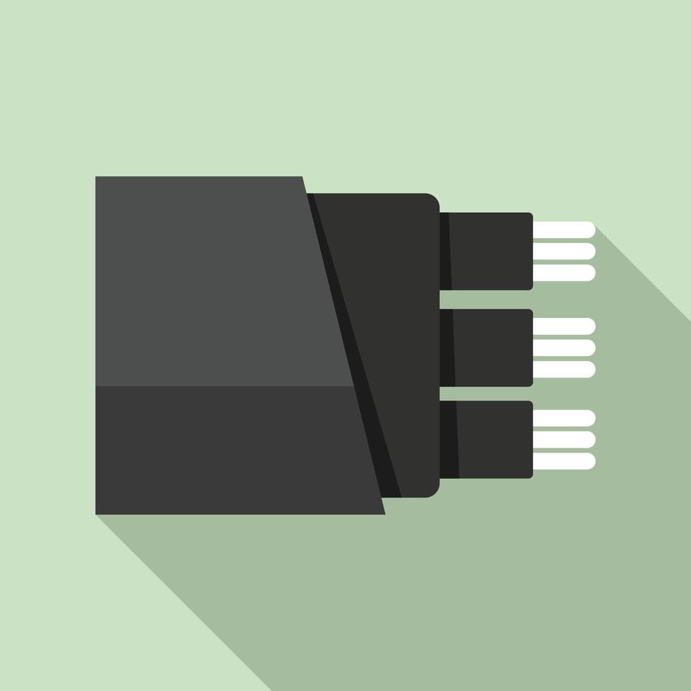 Information optical fiber icon, flat style vector