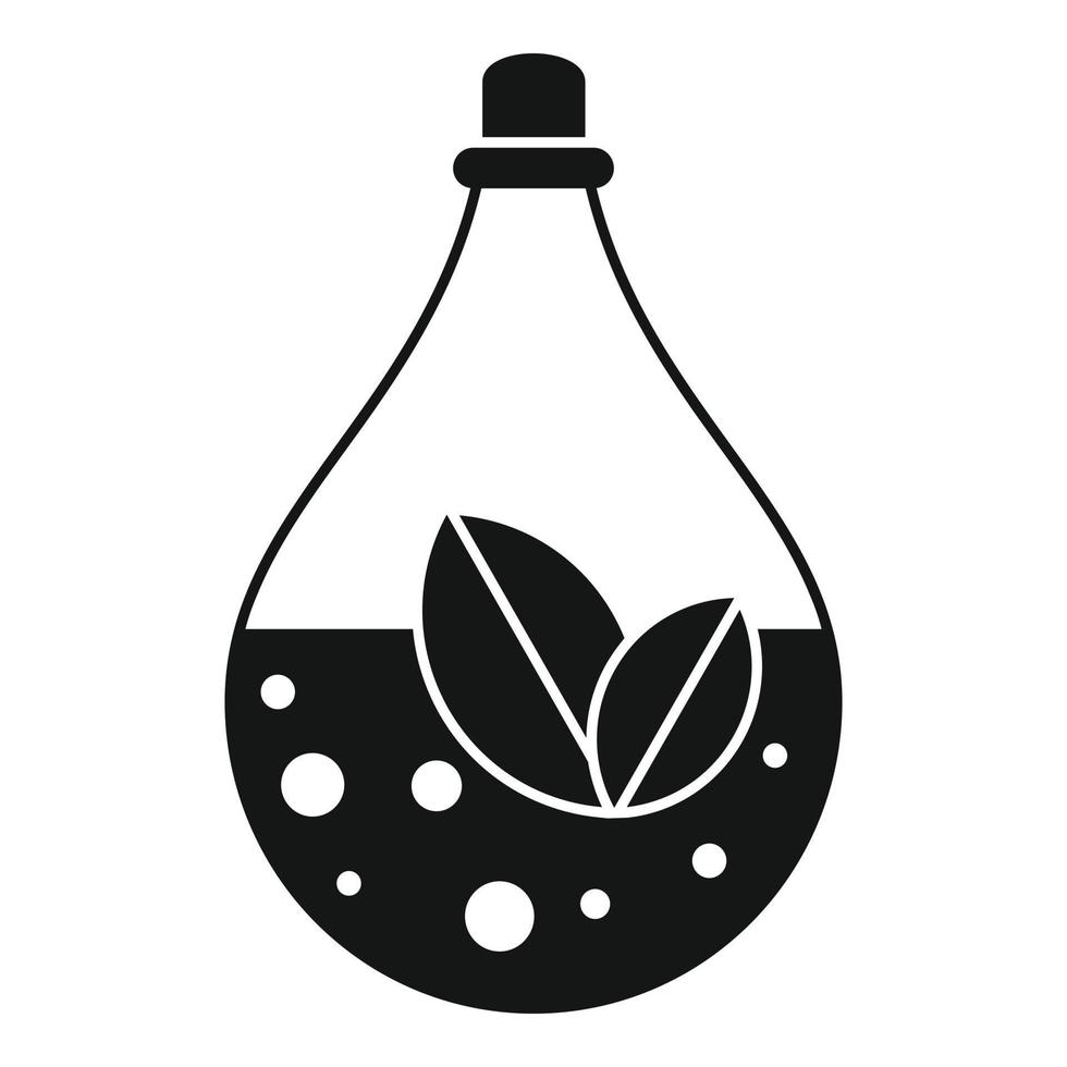 Sauna herbal oil icon, simple style vector