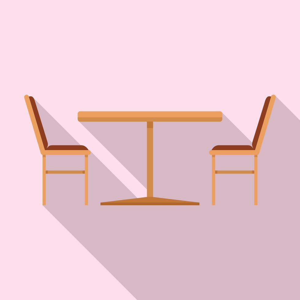 France street cafe furniture icon, flat style vector