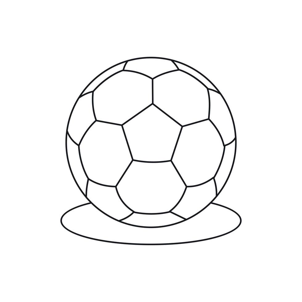 Soccer ball icon, outline style vector