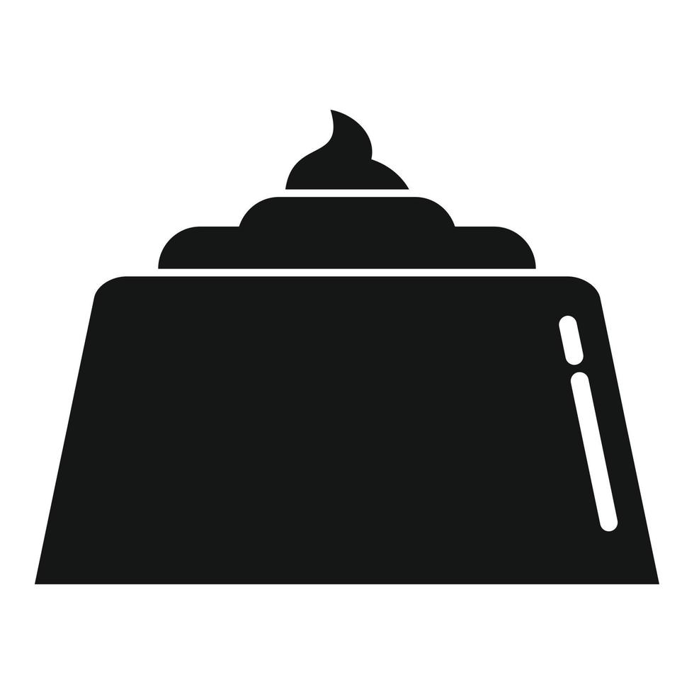 Chocolate cake icon, simple style vector