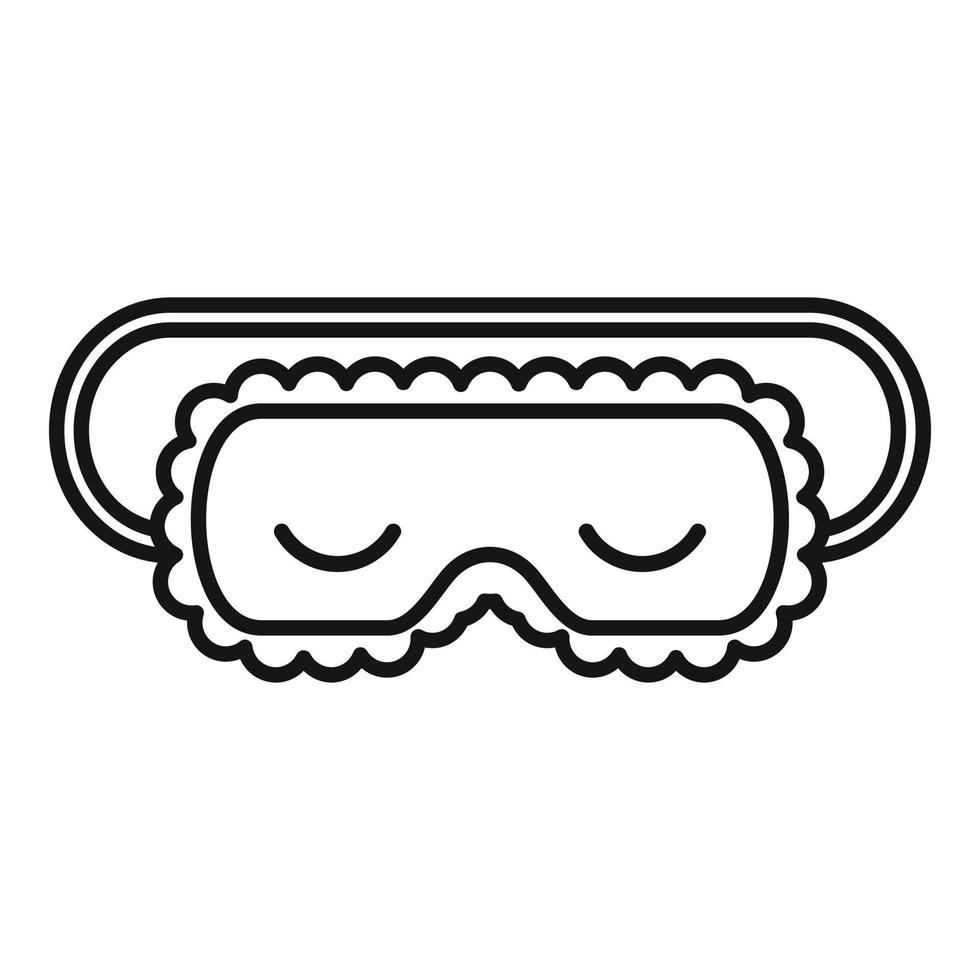 Sleep mask icon, outline style vector