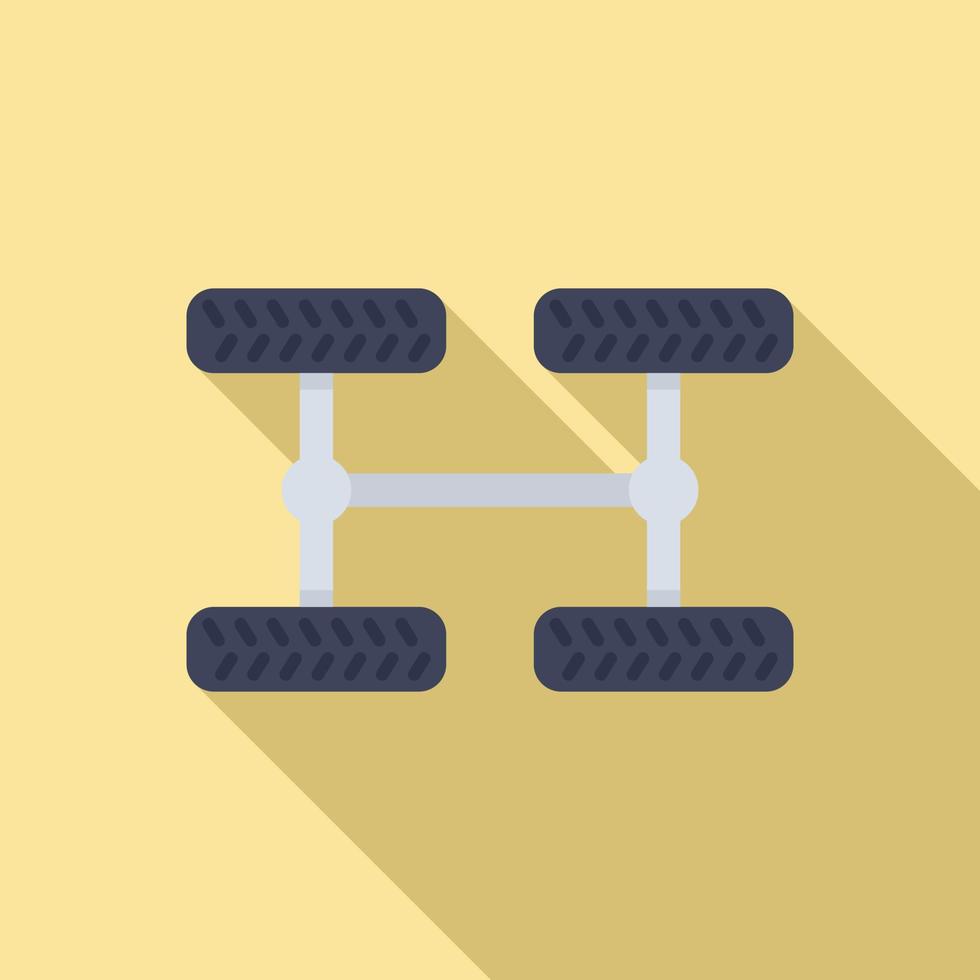 Car chassis icon, flat style vector