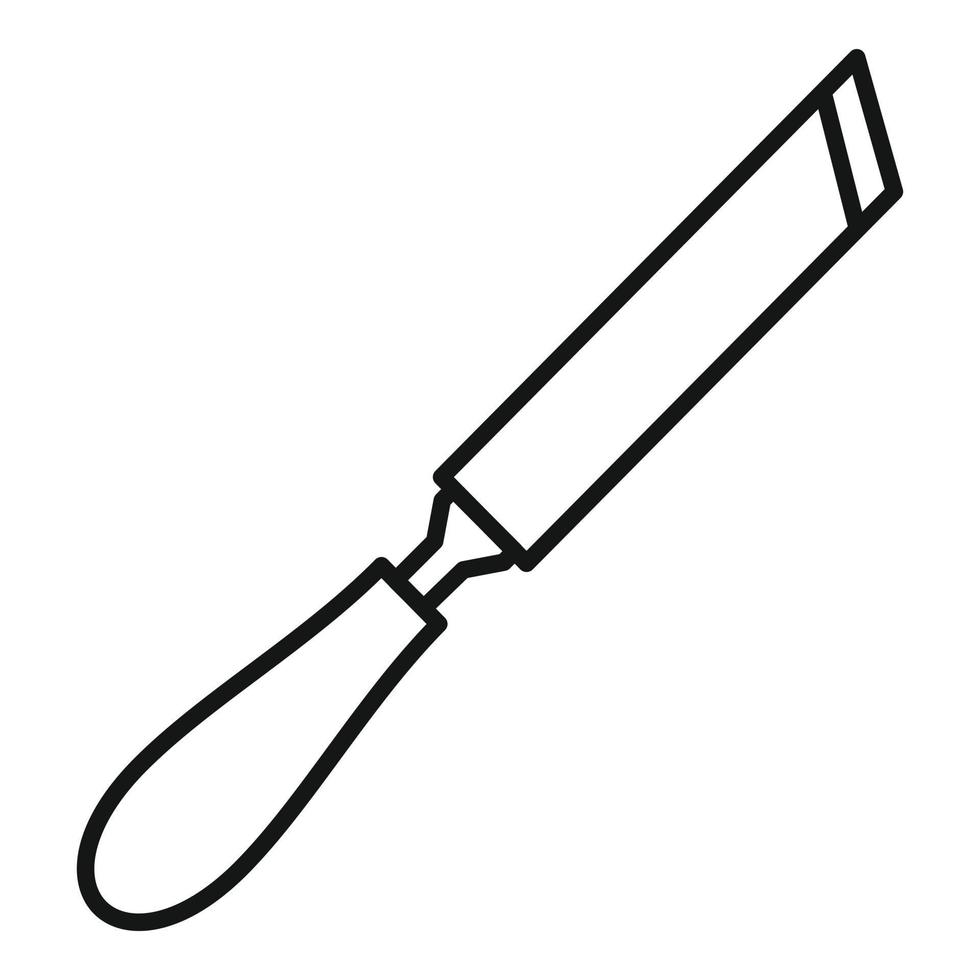 Chisel handle icon, outline style vector