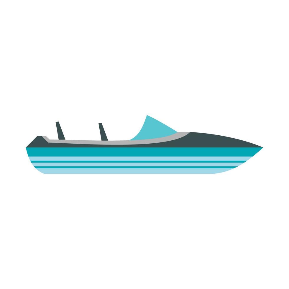 Speed boat icon, flat style vector
