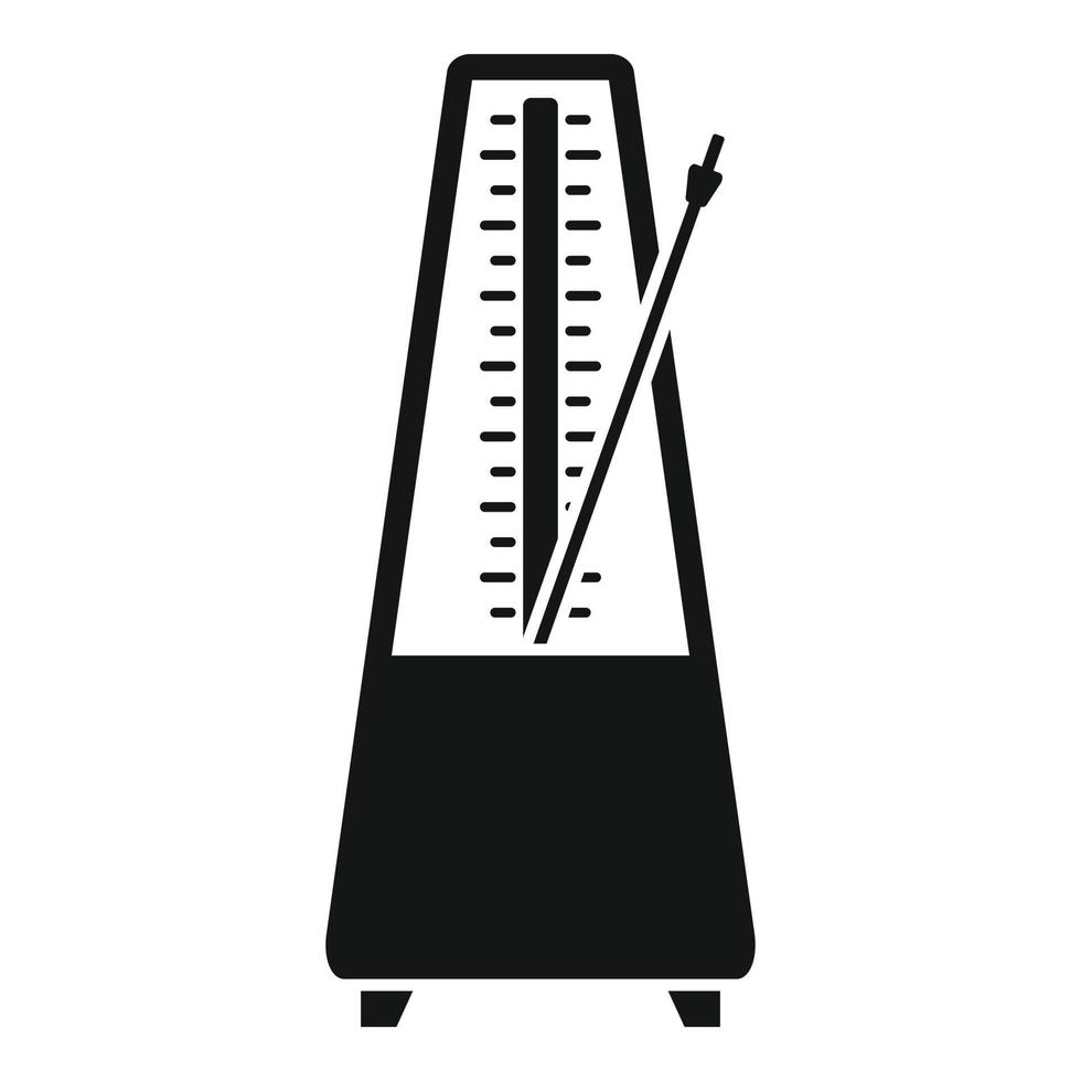 icono de metrónomo de dispositivo, estilo simple vector