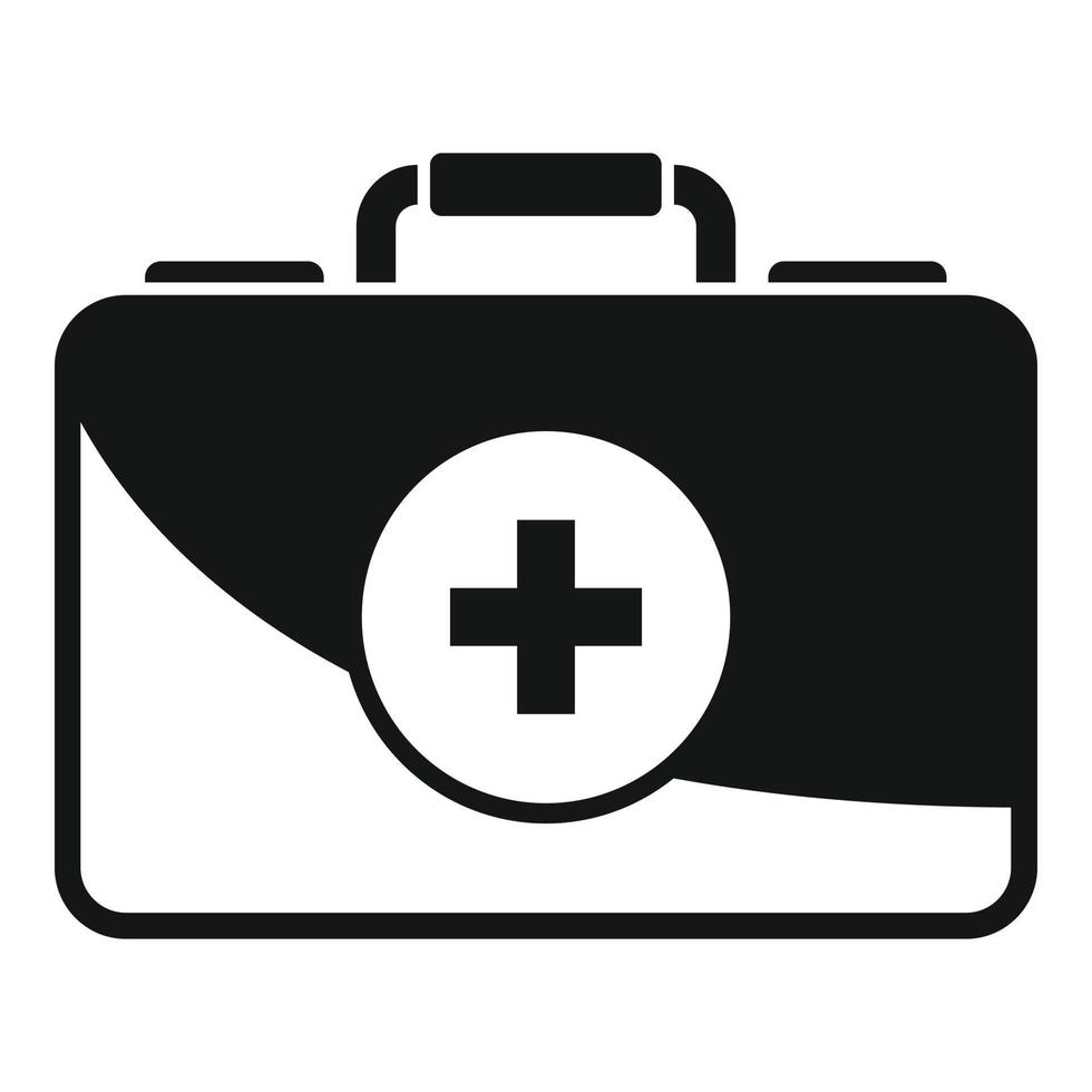 Safari hunting first aid kit icon, simple style vector