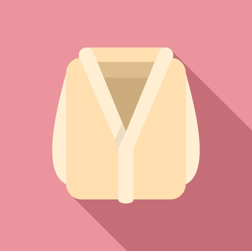 Sauna bathrobe icon, flat style vector