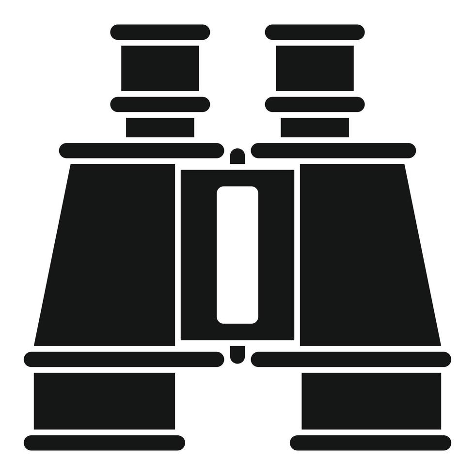 Investigator binoculars icon, simple style vector