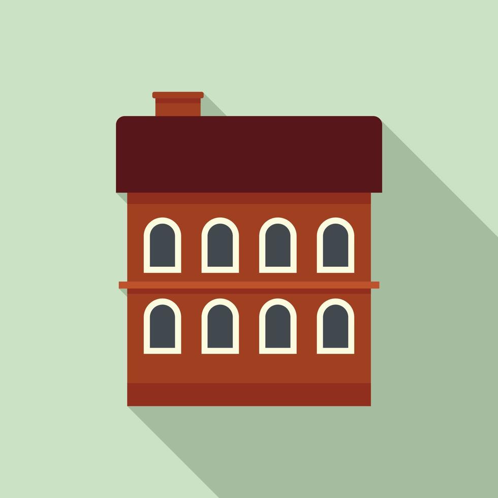 Riga building icon, flat style vector