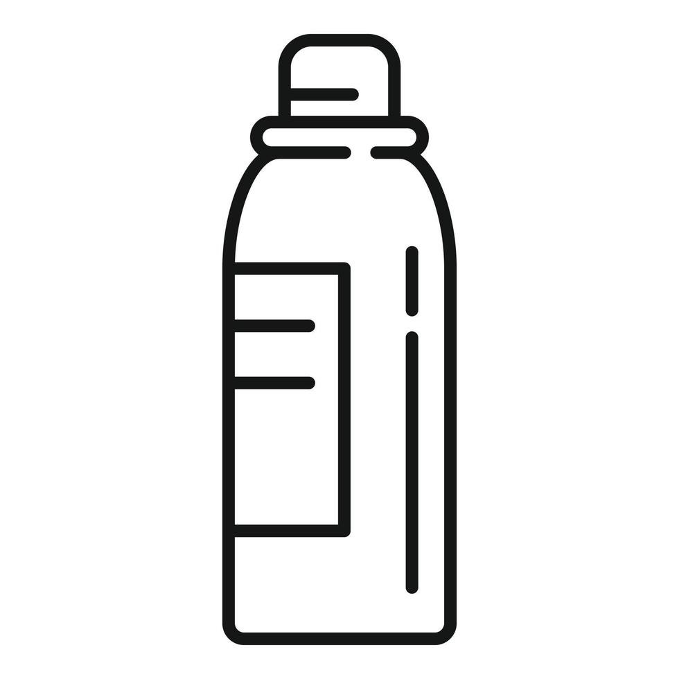 Sunscreen spray icon, outline style vector