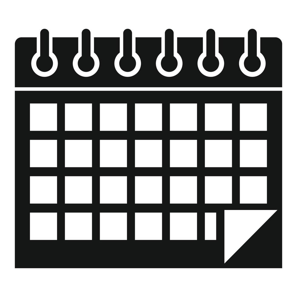 icono de calendario de gerente de oficina, estilo simple vector