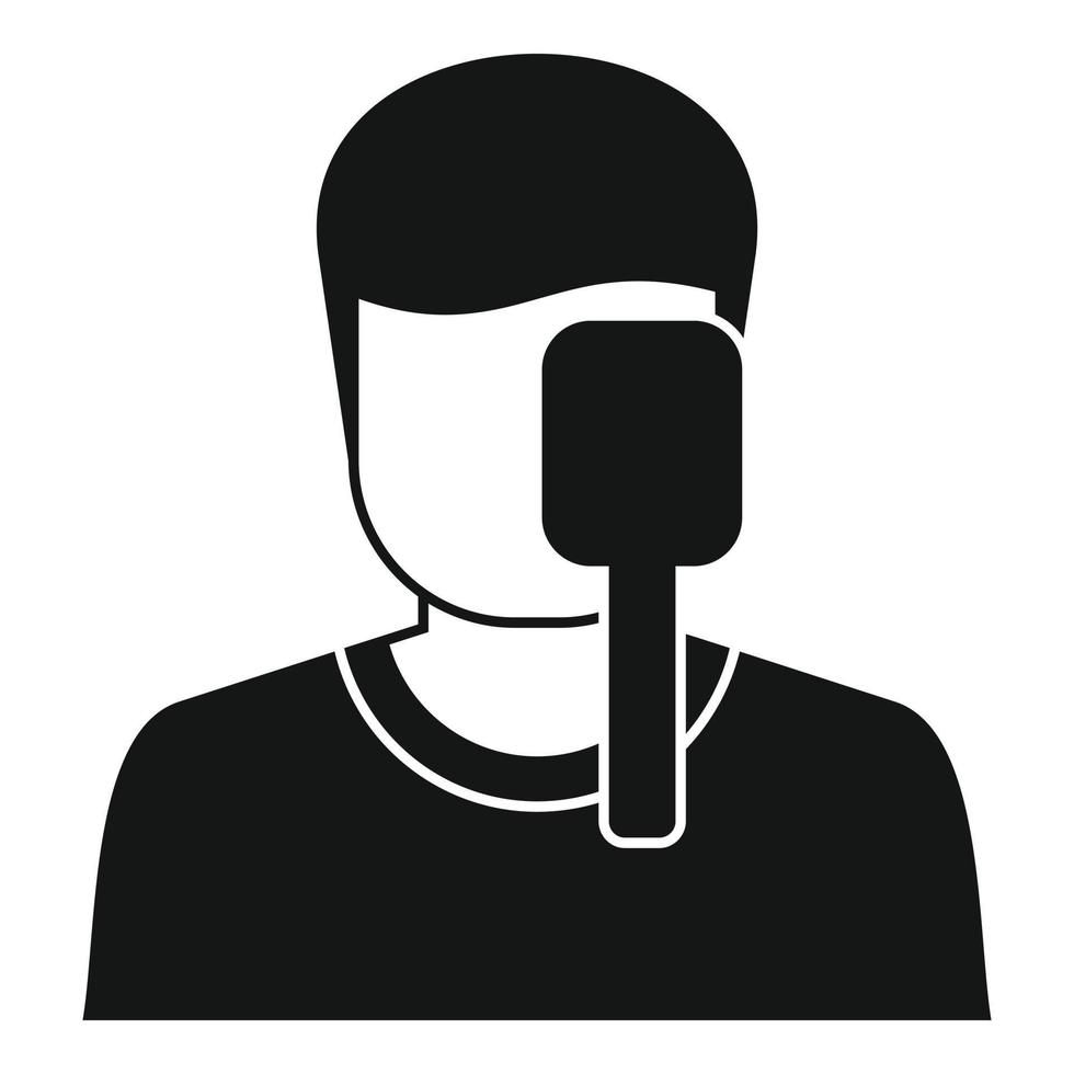 Check eye examination icon, simple style vector