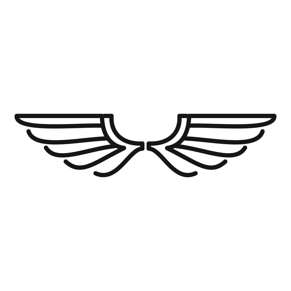 Falcon wings icon, outline style vector