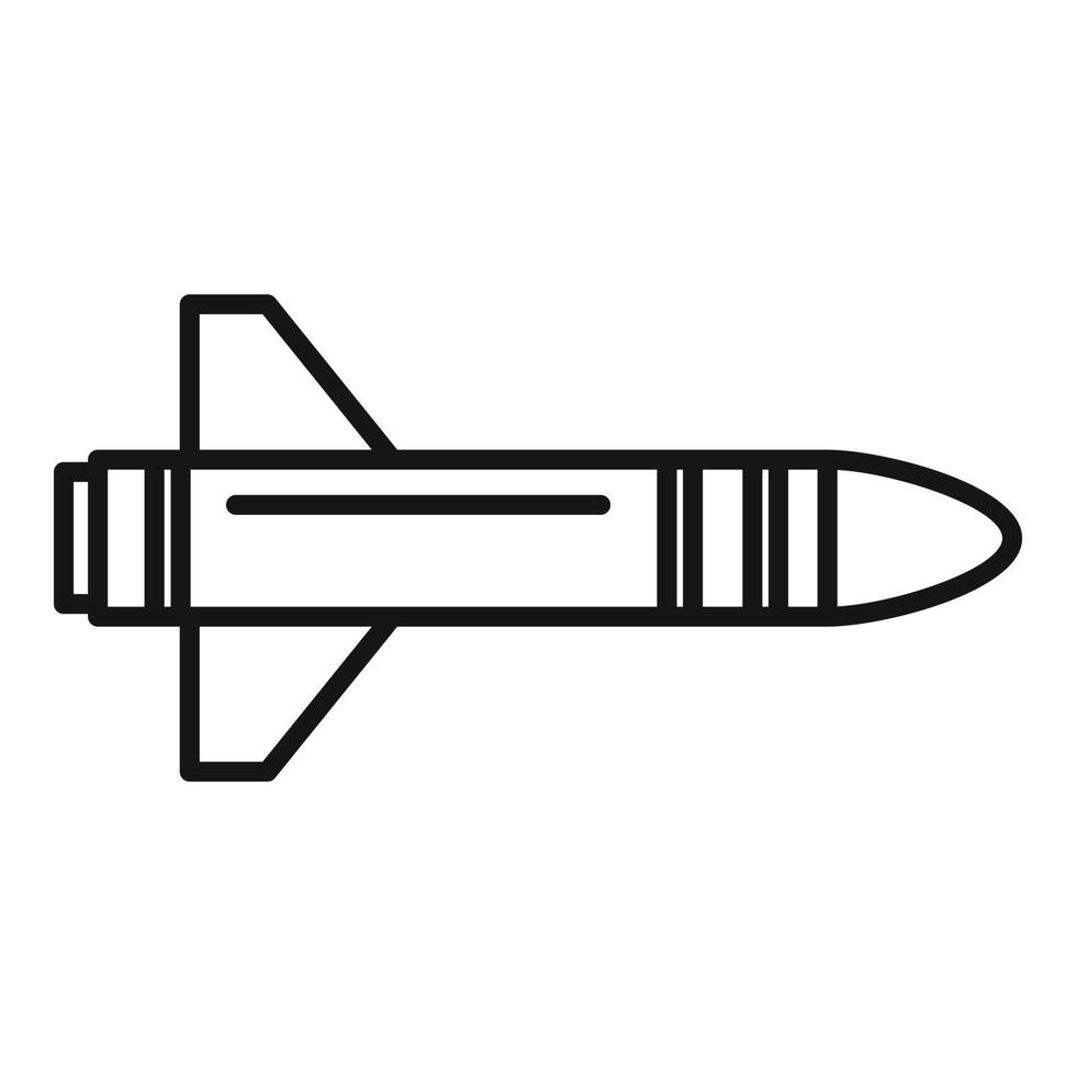 Missile power icon, outline style vector