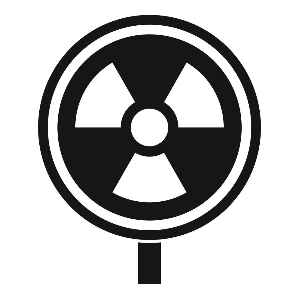 Biohazard radioactive icon, simple style vector