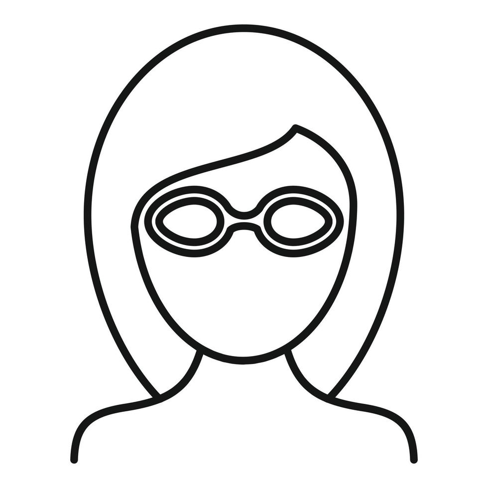 Girl laser hair removal icon, outline style vector