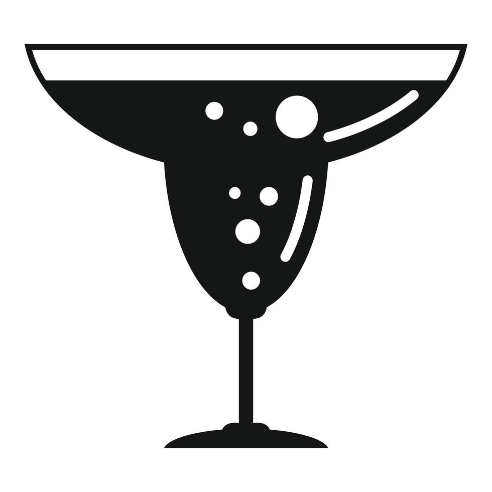 Fresh bar cocktail icon, simple style vector