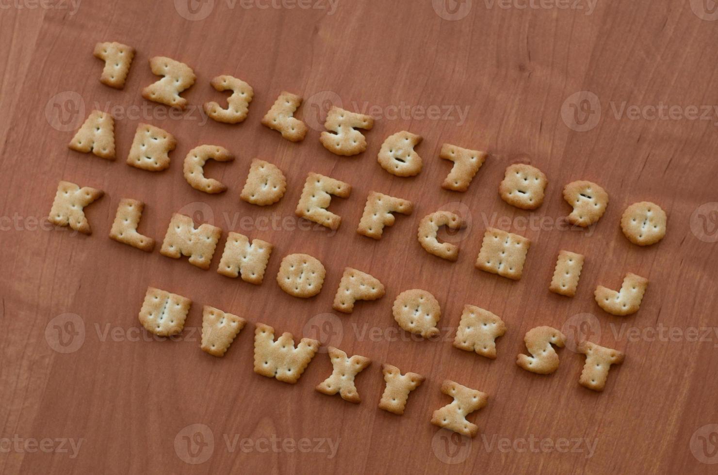 Cracker alphabet characters photo