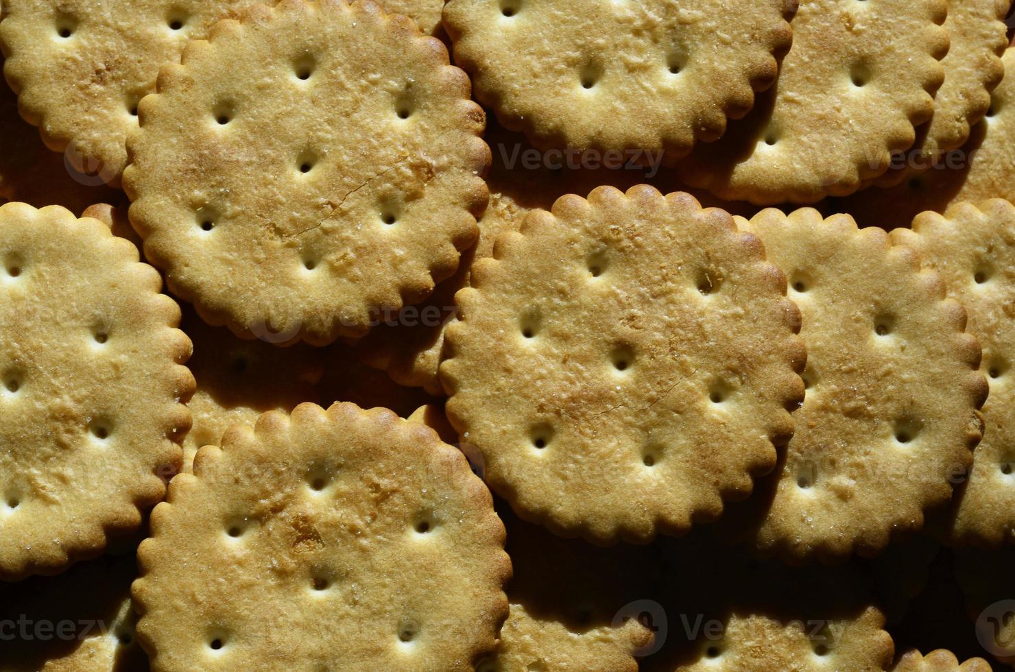 Closeup of salted crackers photo