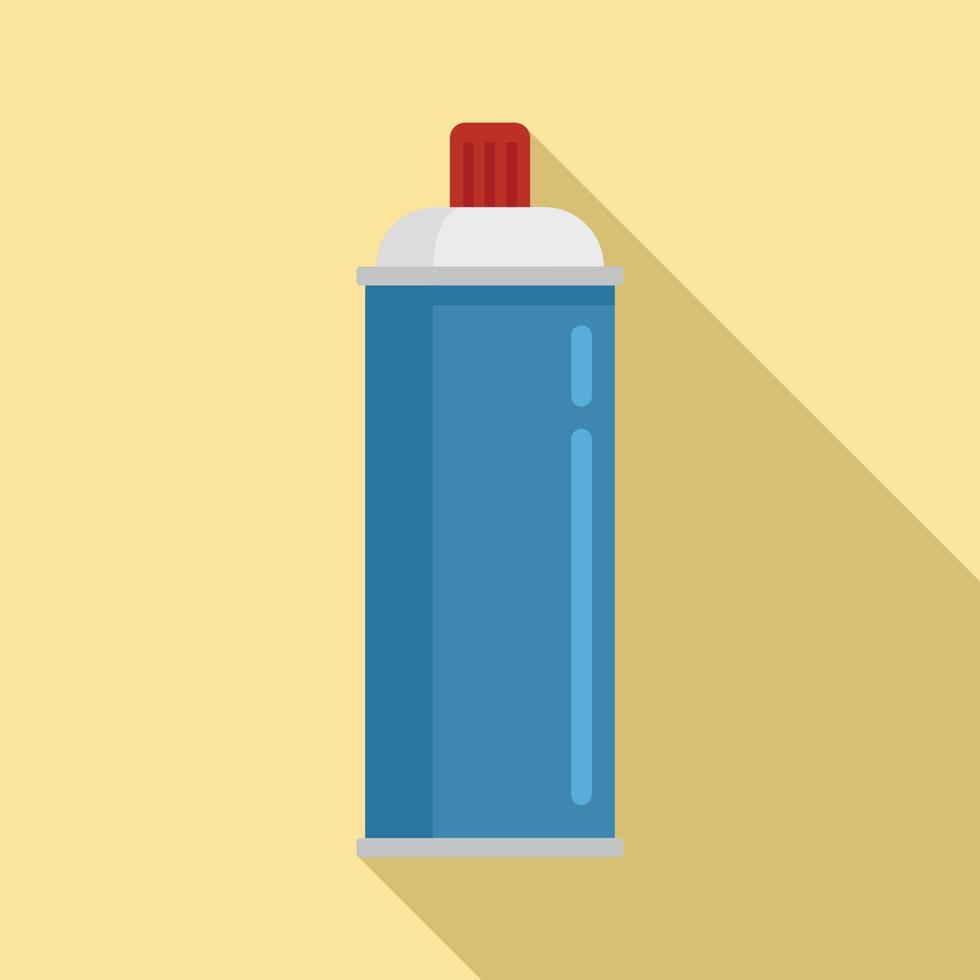 icono de botella de spray de gas, estilo plano vector